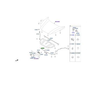 كابل قفل الكبوت