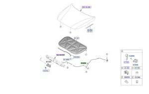 كابل قفل الكبوت