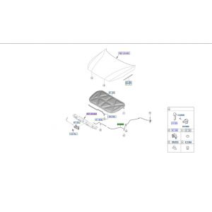 كابل قفل الكبوت