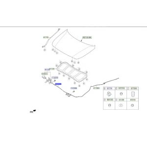 كابل قفل الكبوت