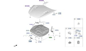 كابل قفل الكبوت