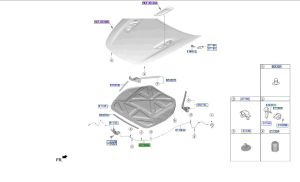 كابل قفل الكبوت