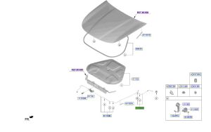 كابل قفل الكبوت