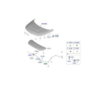 كابل قفل الكبوت