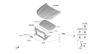 كابل قفل الكبوت