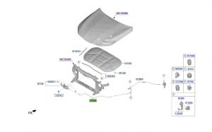 كابل قفل الكبوت