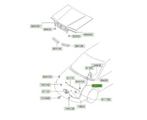 كابل قفل الكبوت