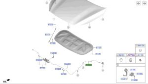 كابل قفل الكبوت