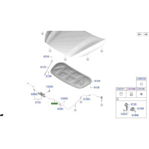 كابل قفل الكبوت