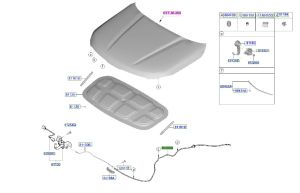 كابل قفل الكبوت