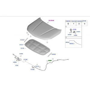 كابل قفل الكبوت