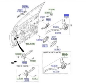 قفل باب أمامي يسار