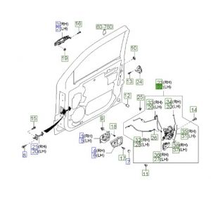 قفل باب أمامي يسار