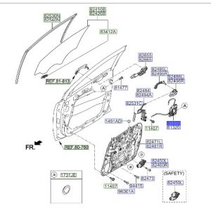 قفل باب أمامي يسار