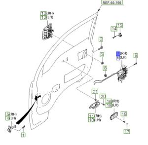 قفل باب أمامي يمين
