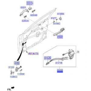 قفل باب أمامي يمين