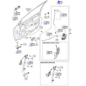 قفل باب أمامي يمين