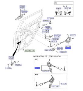 قفل باب خلفي يسار