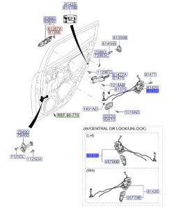 قفل باب خلفي يسار