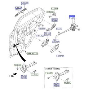 قفل باب خلفي يسار