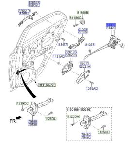 قفل باب خلفي يسار