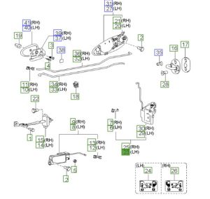 قفل باب خلفي يسار