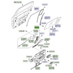 قفل باب خلفي يسار