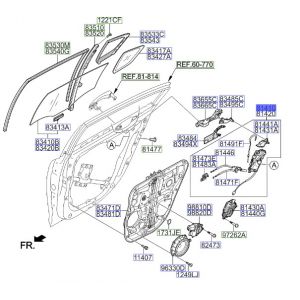 قفل باب خلفي يسار