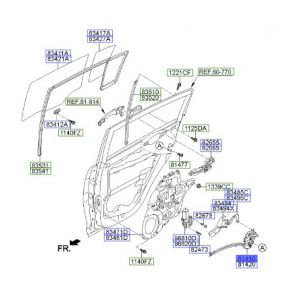 قفل باب خلفي يسار