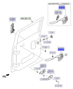 قفل باب خلفي يسار