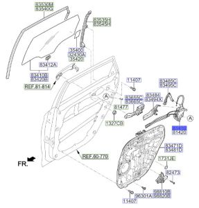قفل باب خلفي يسار