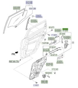 قفل باب خلفي يسار