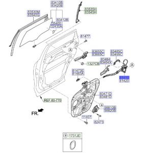 قفل باب خلفي يسار