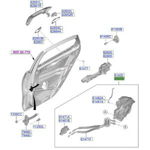 قفل باب خلفي يسار
