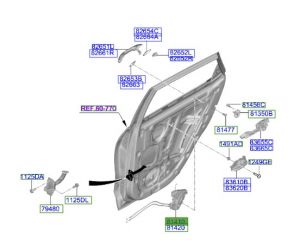 قفل باب خلفي يسار