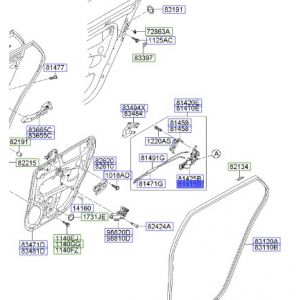 قفل و منظم باب خلفي يسار
