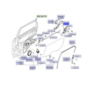 قفل باب خلفي يسار