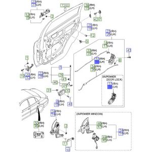قفل باب خلفي يسار