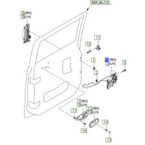 قفل باب خلفي يمين