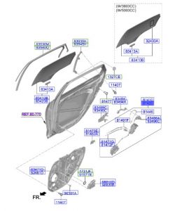 قفل باب خلفي يمين