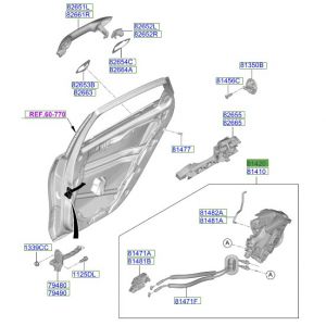 قفل باب خلفي يمين