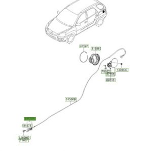 هندل سحب لفتح شنطة السيارة و باب التانك