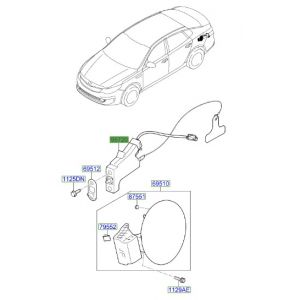 قفل باب مدخل الوقود