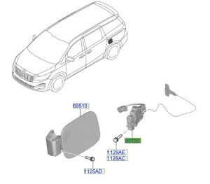 قفل باب مدخل الوقود