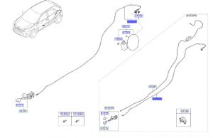 كابل قفل باب مدخل الوقود