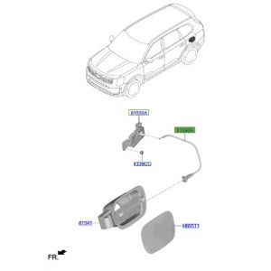 كابل قفل باب مدخل الوقود
