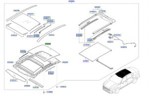 زجاج سقف بانوراما خلفي