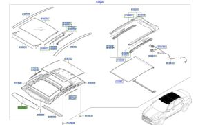 زجاج سقف بانوراما أمامي