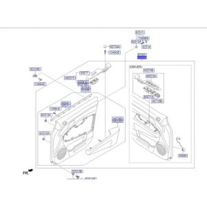 ديكور باب داخلي أمامي يسار كامل