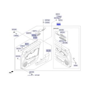ديكور باب داخلي أمامي يسار كامل